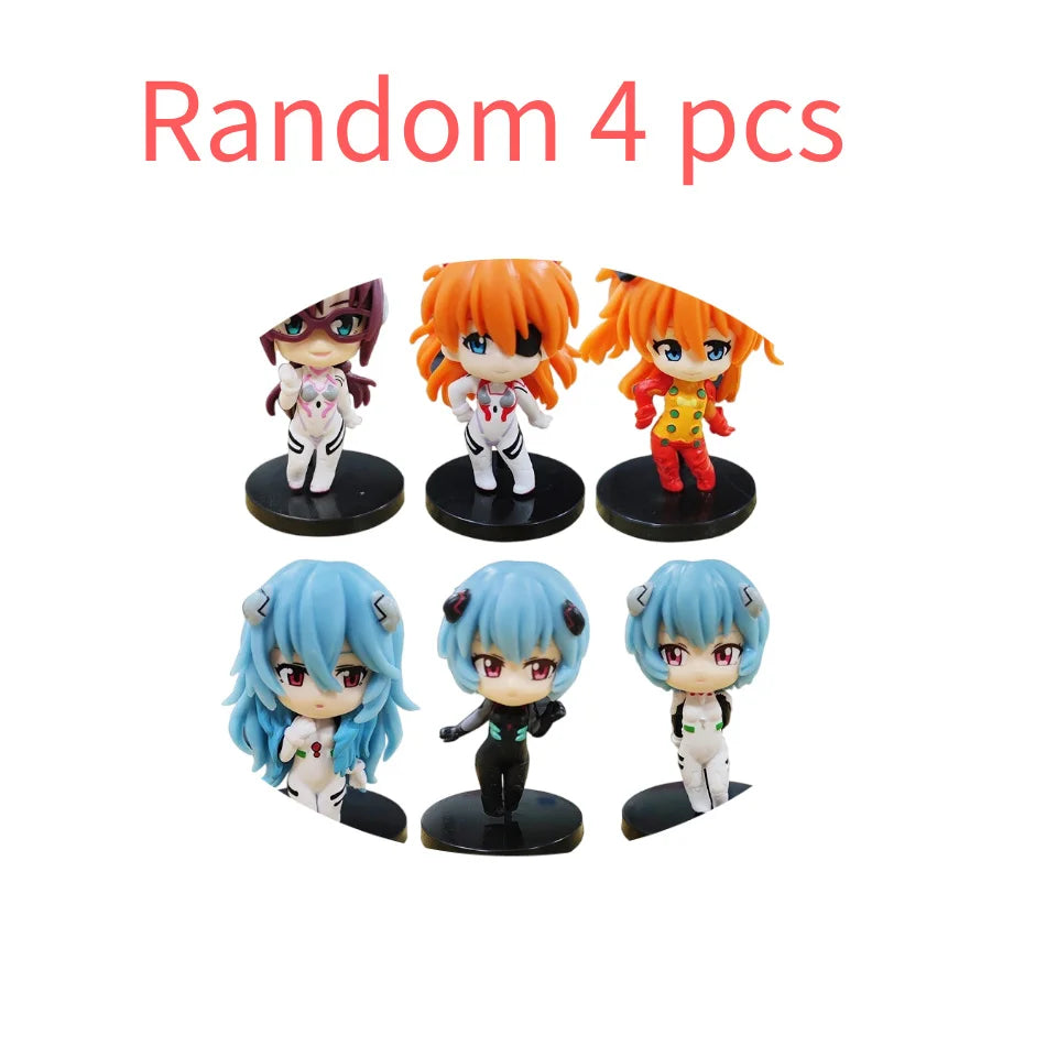 New q-version Anime Genesis Evangelion Figure EVA Ayanami Rei Asuka PVC Model Chassis Desktop Ornament Gift Doll Toy Hot