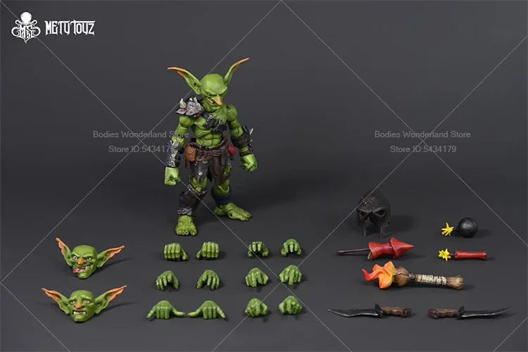 Original  Mety toyz 1/12 Scale Soldier Goblin Orc Goblin Exploration Team Warrior 13CM Action Figure Doll Collection