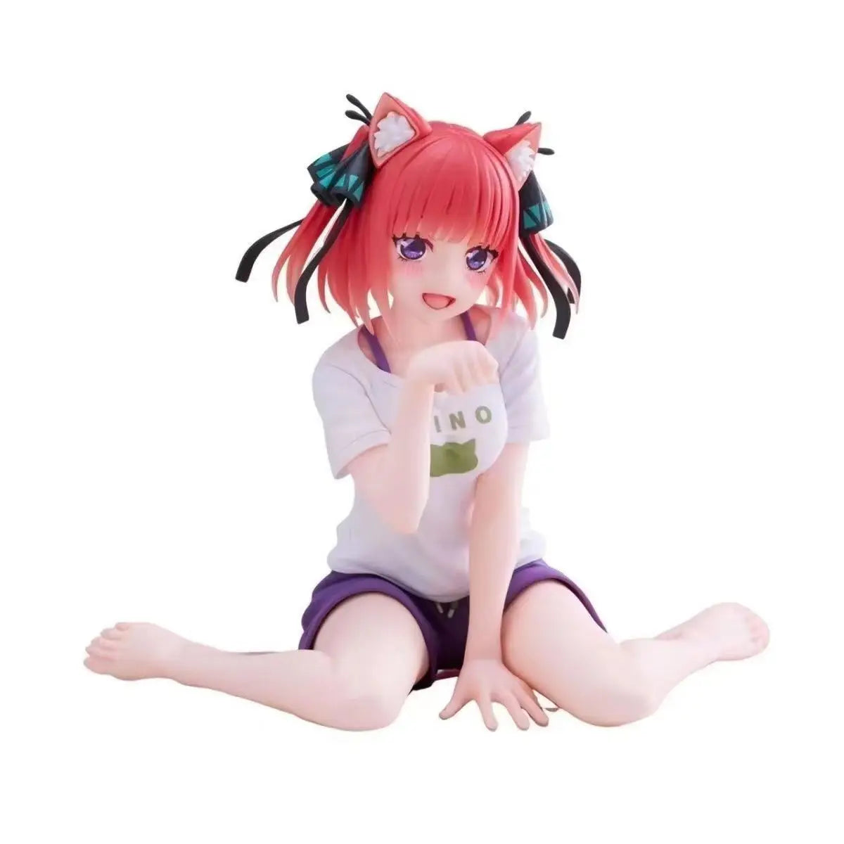 Anime The Quintessential Quintuplets Desktop Cute Nakano Itsuki Figures Cat Room Wear Ver Girl Statue Model Doll Desk Decoration