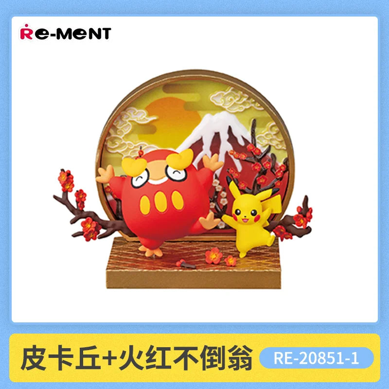 Genuine Re-Ment Pokemon Leisure time Poke Ball Trapinch Gonbe Slowpoke Goomy Action Figure Model Toys Gift for Birthday