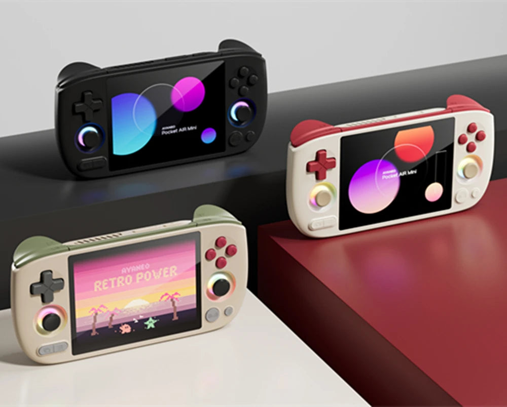 AYANEO 64G Hall Joystick Retro Pocket Consoles AIR Mini 4.2-inch Screen Retro Android Handheld Gaming Consoles MTK Helio G90T