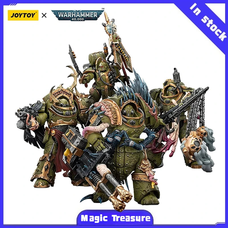 【MT】JOYTOY Warhammer 40K Death Guard Blightlord Terminator Plague Marine Icon Bearer 1/18 Action Figure Model Toy
