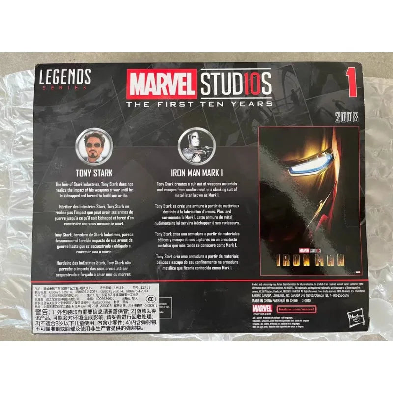 Original Marvel Legend Series MARVEL STUDIOS TONY STARK IRON MAN MARK 1 Action Figure Toys Model Gift
