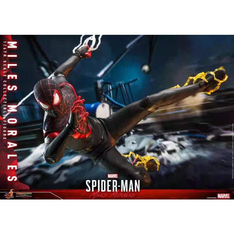 Original Hot Toys Marvel VGM46 Miles Morales Spider Man Anime Figure Model Collection Toys