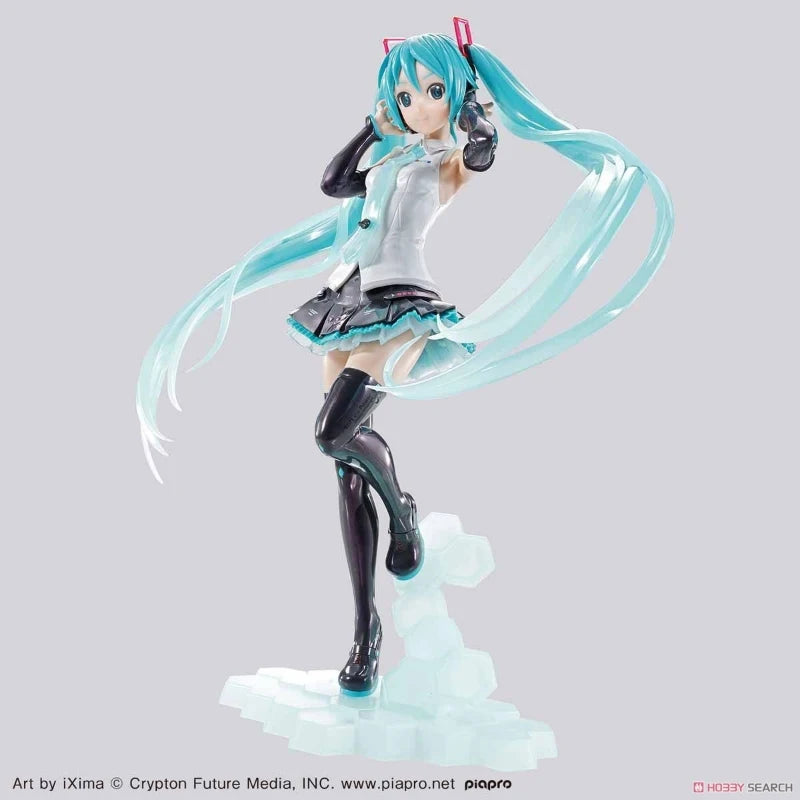 Bandai Original Genuine Vocaloid Hatsune Miku Figure-rise LABO V4X Collections Assembly Model Toys Mecha Girl Action Figures