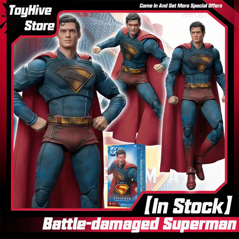 2025 Fondjoy Battle Damaged Superman Action Figure David Corenswet 1/9 New Superman Figure Pvc Joint Movable Kid Toy Boy Gift