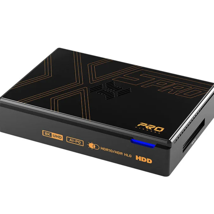 Black electronic device with gold text on a white background, featuring AliExpress branding.