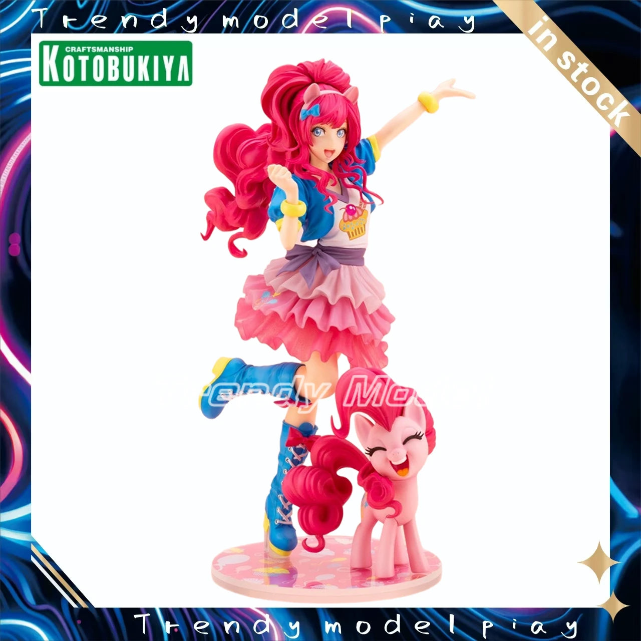 In Stock Original Shouwu Beautiful Girl Statue Rainbow Pony Beautiful Girl Pinkie Pie 1/7 Ornaments Figure Gift Collection Model