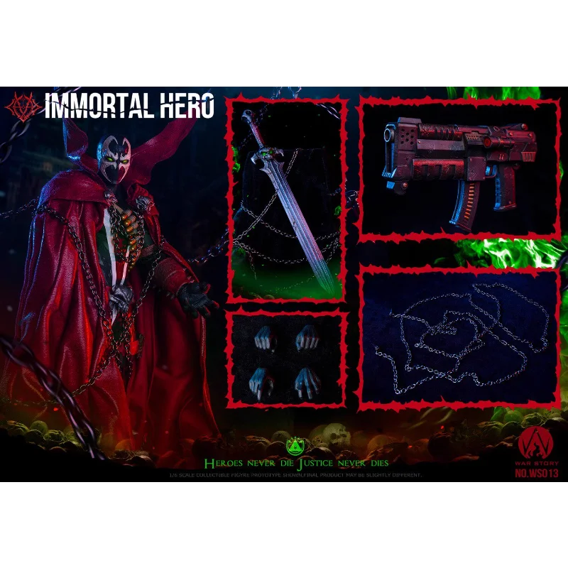 In Stock WAR STORY 1/6 Undead Hero Spawn Reborn Hero Immortal Hero Mobile WS013