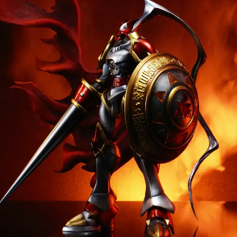 40cm Digimon Anime Figure World Atlas Dukemon Figurine Royal Knight Duke Beast Handmade Model Gift Statue Collectible Figure ﻿
