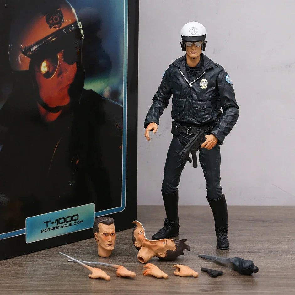 NECA Ultimate T-1000 Motorrad-Cop-Terminator-Actionfigur
