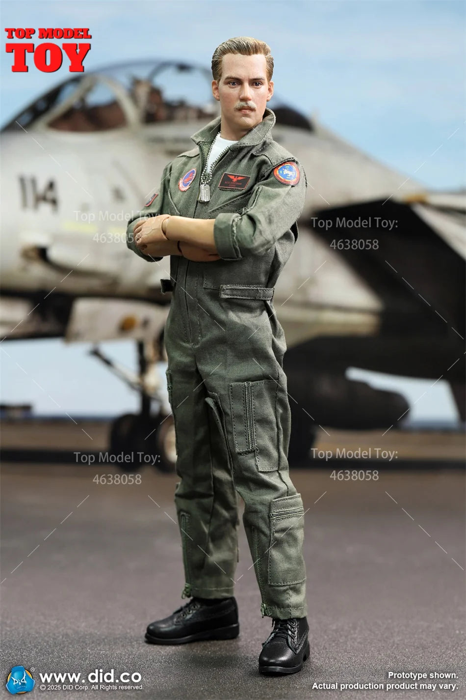 DID MA80182 1/6 Scale Men Soldier American F14 Pilot - Tom And Nick Full Set 12-inches Action Figure Model Doll Fans Gifts