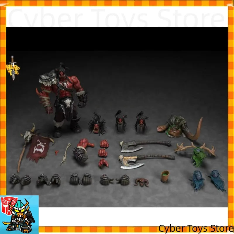 In Stock Hero Toys Limited Edition WoW Grommash Hellscream Tribal War Song Great Chieftain Orc Warrior 1:10 Action Figure