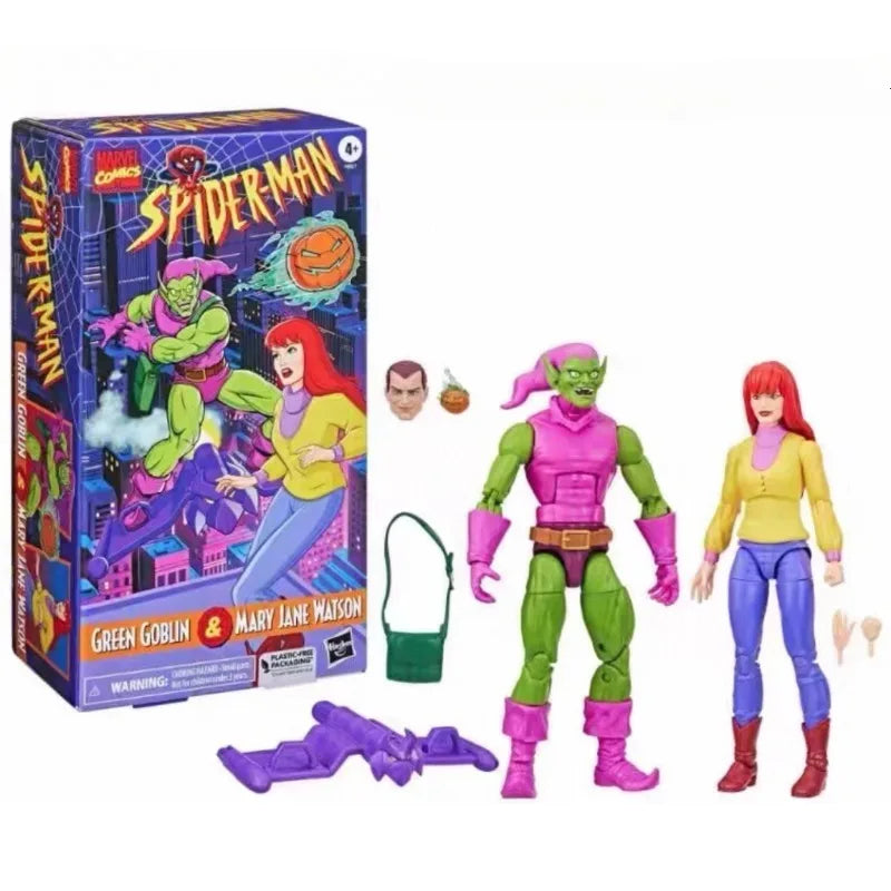 New Original Hasbro Marvel Legends Series SPIDER-MAN GREEN GOBLIN MARY JANE WATSO Action Figure Gift Model