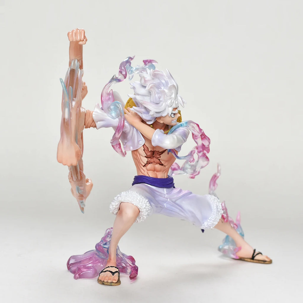 19cm/7.84in One Piece Figure Sun God Gear 5 Nika Luffy Action Figure Monkey D Luffy Model PVC Collectible Toy.