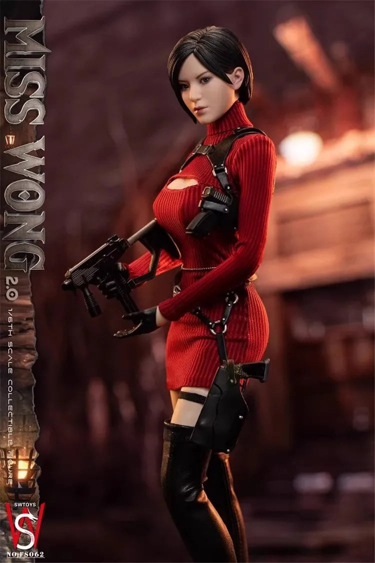 SWTOYS FS062 1/6 Soldier Ada Wong 2.0 Double Movable Eyes Head Sculpt Full Set 12'' Action Figures Model Toy In Stock