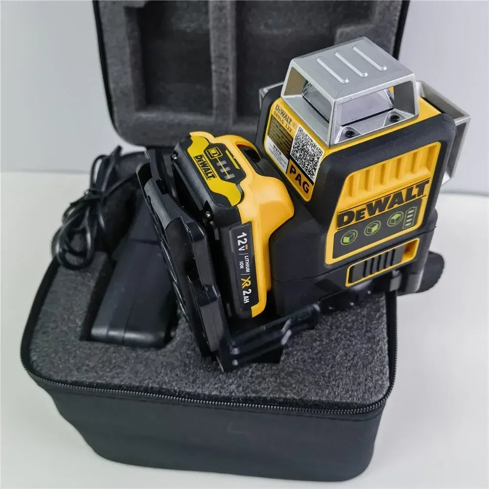 Dewalt DW089LG 3 Sides*360 Degree Vertical 12V Lithium Battery 12 Lines Laser Level Horizontal Green Light Level Meter Outdoor