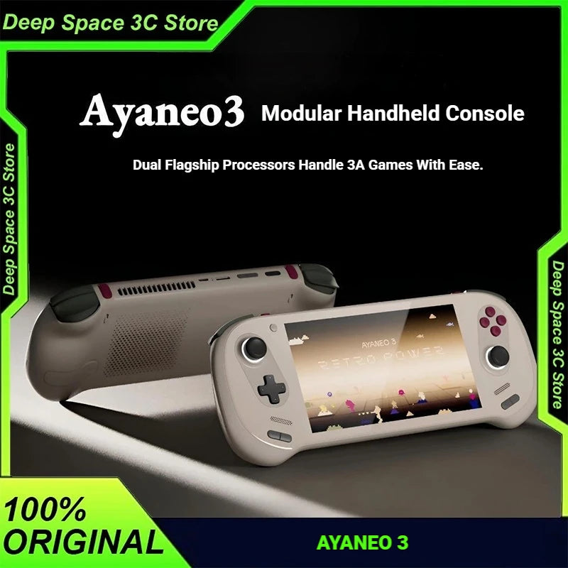 New Ayaneo 3 Windows Gaming Handheld The World'S First Modular Amd Ai 9 Hx370 7-Inch High Refresh Rate Handheld Gaming Console