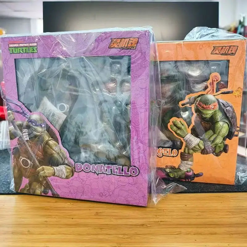 Spot Goods  Authentic Lingjihun Leonardo/Raphael/Michelangelo/Donatello Articulated Action Figures