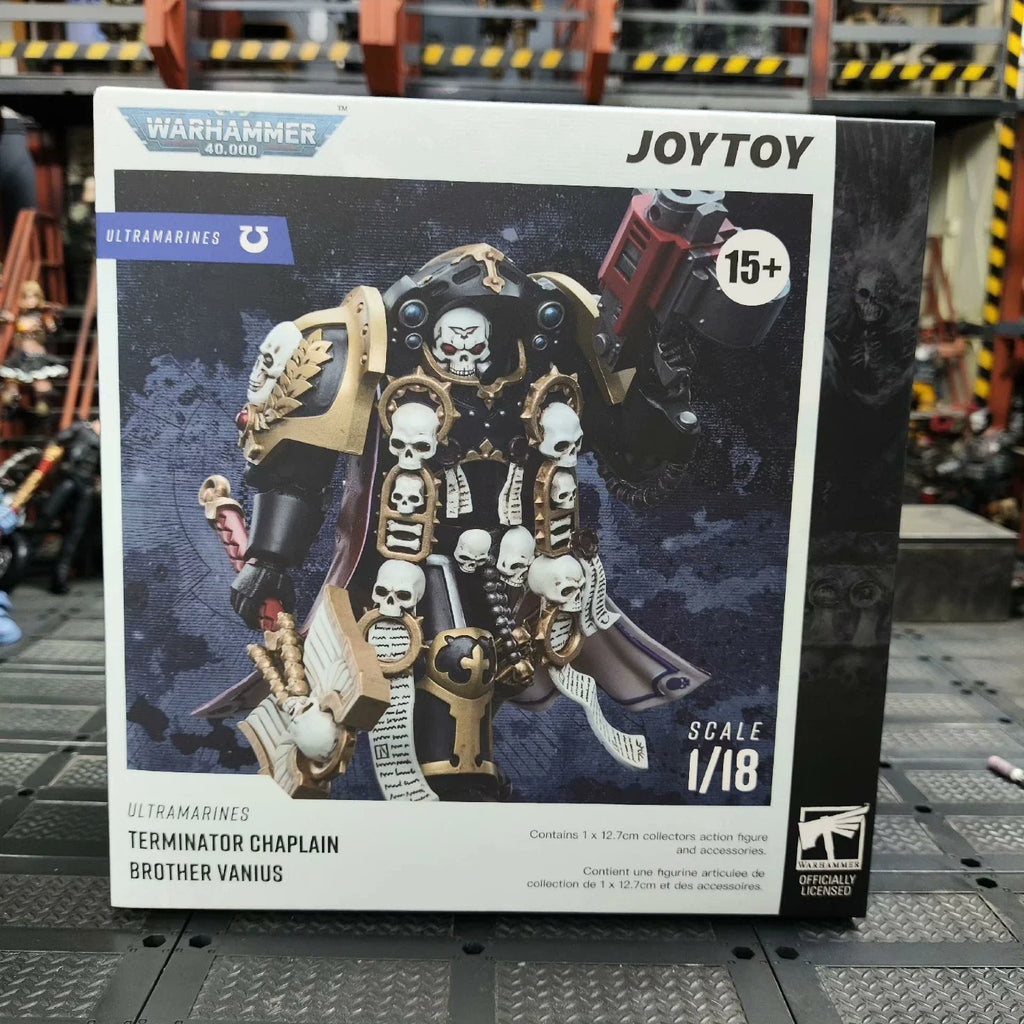 【Original】JOYTOY Warhammer 40K Ultramarines Terminator Chaplain Brother Vanius 1/18 Action Figure Model