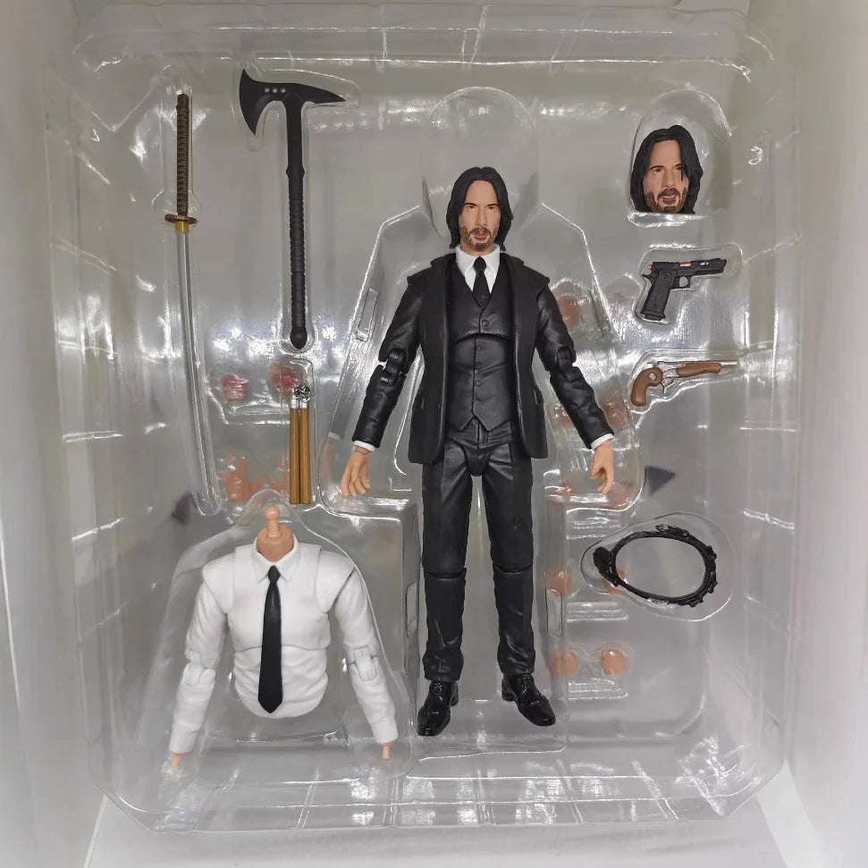 16CM MAFEX 212 John Wick:Chapter 4 Killer God John Wick  Anime Handmade Action Figures Desktop Case Decoration Ornament Gift