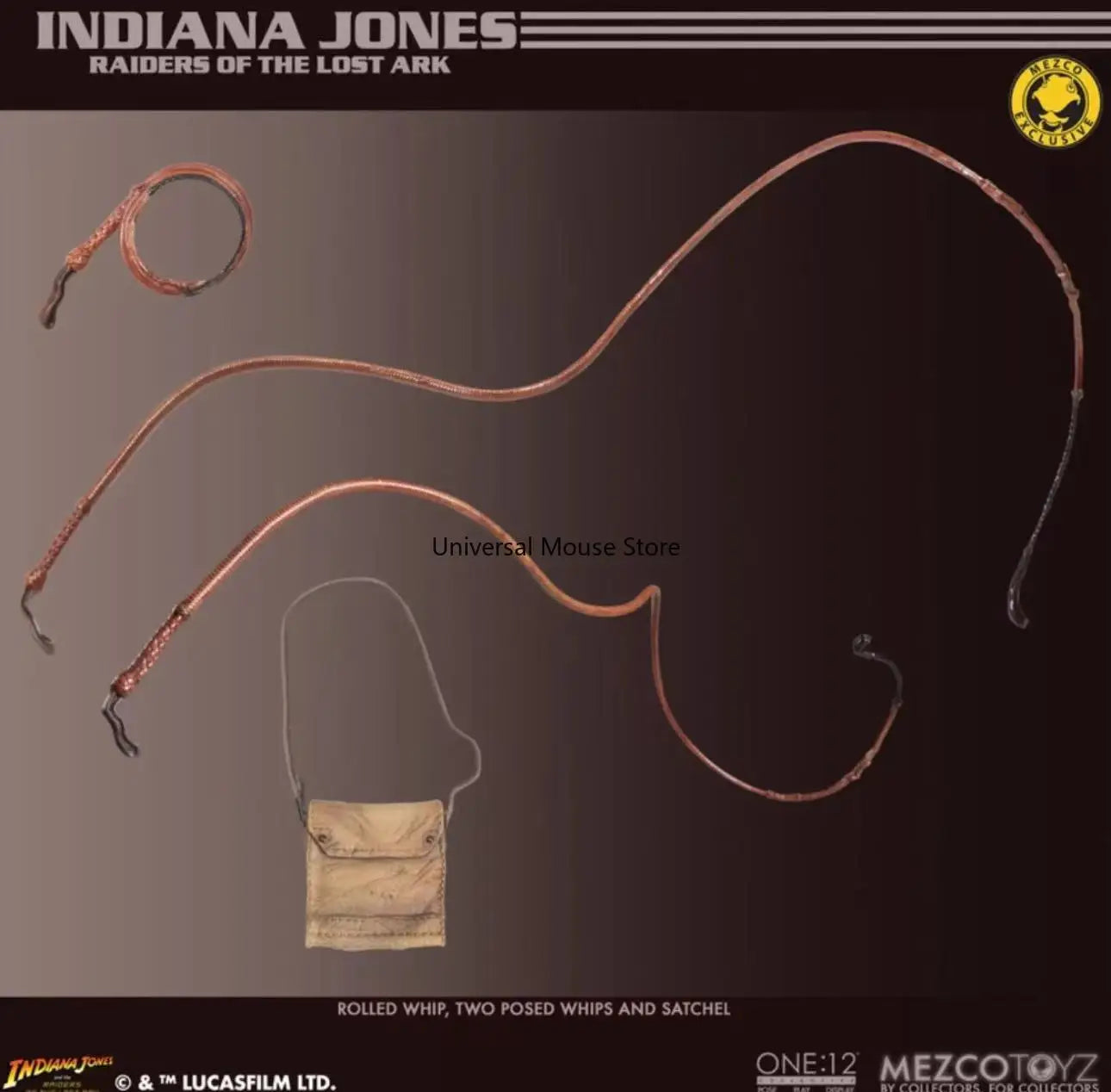MEZCO Raiders of The Lost Ark Indian Jones Ant Gold Label 1:12 Action Figure Figure