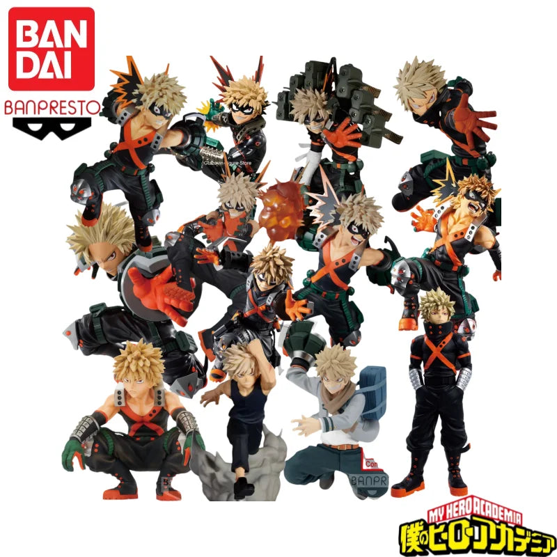 In Stock Original Bandai Banpresto My Hero Academia Bakugou Katsuki Anime Characters Model Toy Birthday Present Garage