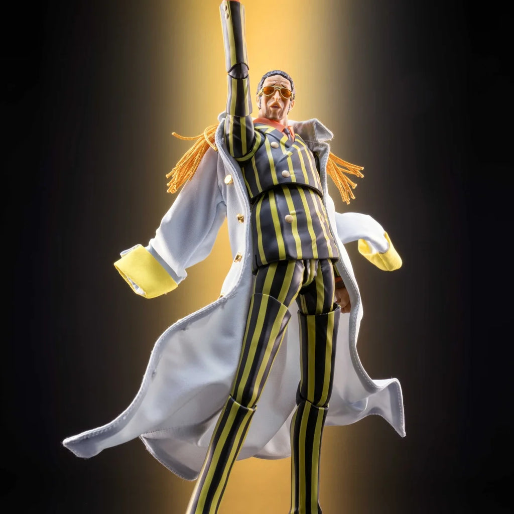 ONE PIECE SHF Anime NEW Handmade Borsalino Admiral's cloak Built In Iron Wire Is Suitable for 1/12 Toys