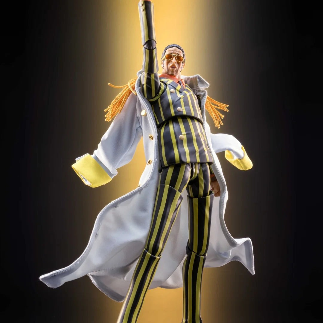 ONE PIECE SHF Anime NEW Handmade Borsalino Admiral's cloak Built In Iron Wire Is Suitable for 1/12 Toys