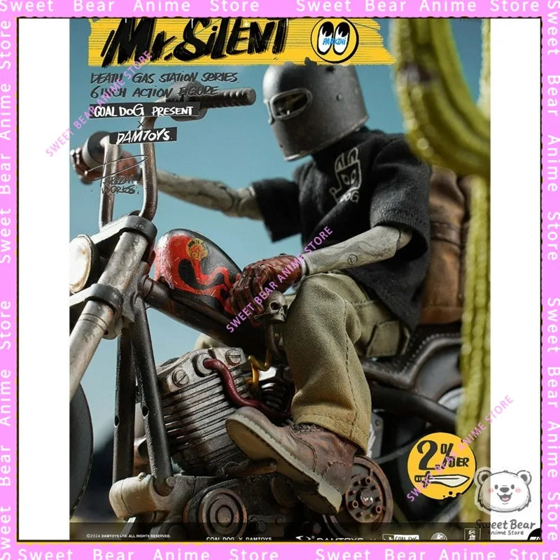 In Stock DAMTOYS Black Dog Mr. Quiet PES038 Desperate Gas Station Action Figure Anime Model Trendy Toys Desktop Doll
