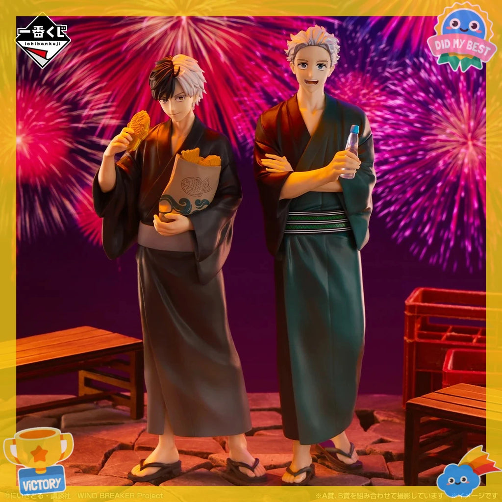 In Stock Original Bandai Ichiban Kuji WIND BREAKER Sakura Haruka Umemiya Ichika Collectible Model Decoration