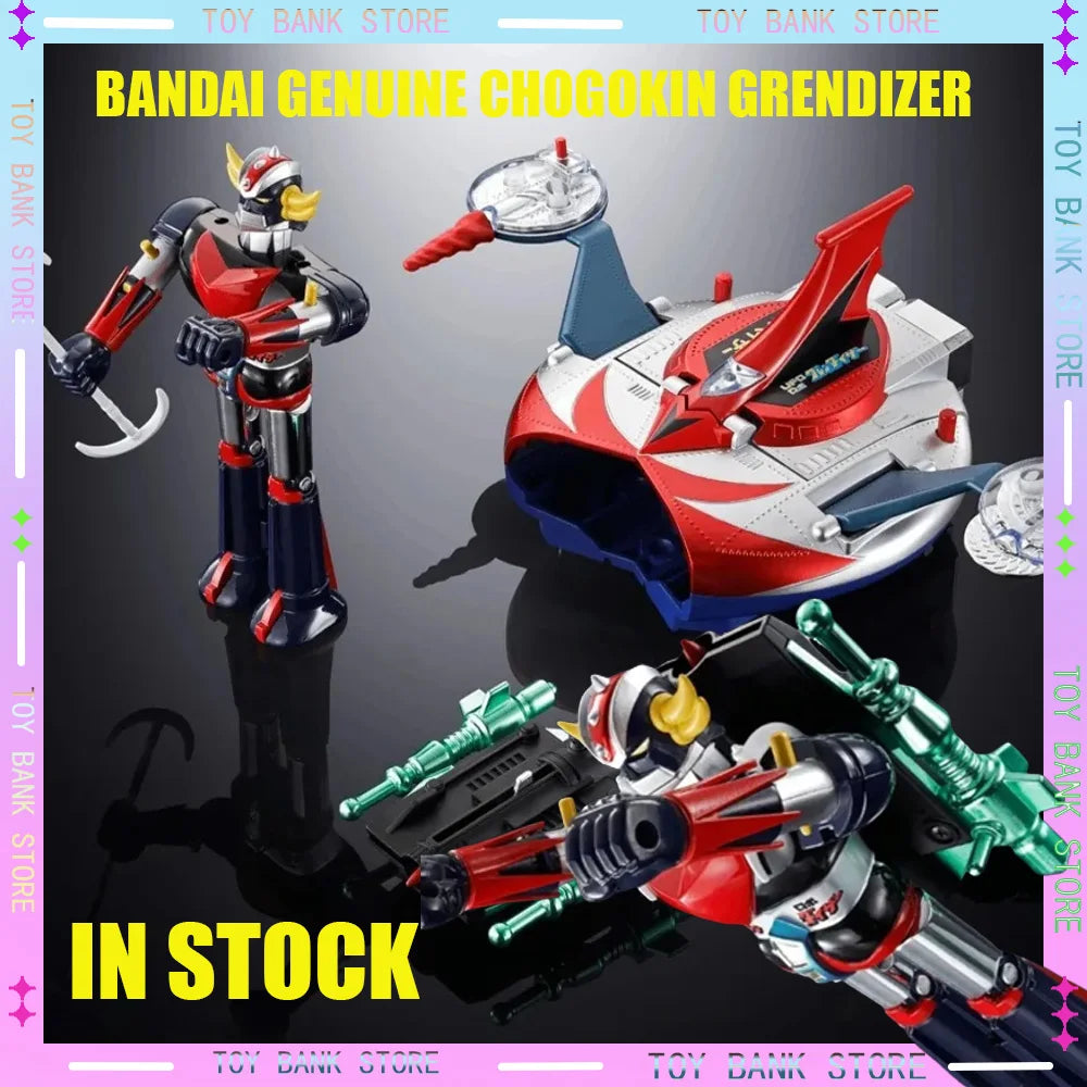 Bandai Echtes CHOGOKIN GRENDIZER &amp; SPAZER UFO SET 1975 Replik Anime Action Figure Sammeln Modell Statue Spielzeug Ornament Geschenk