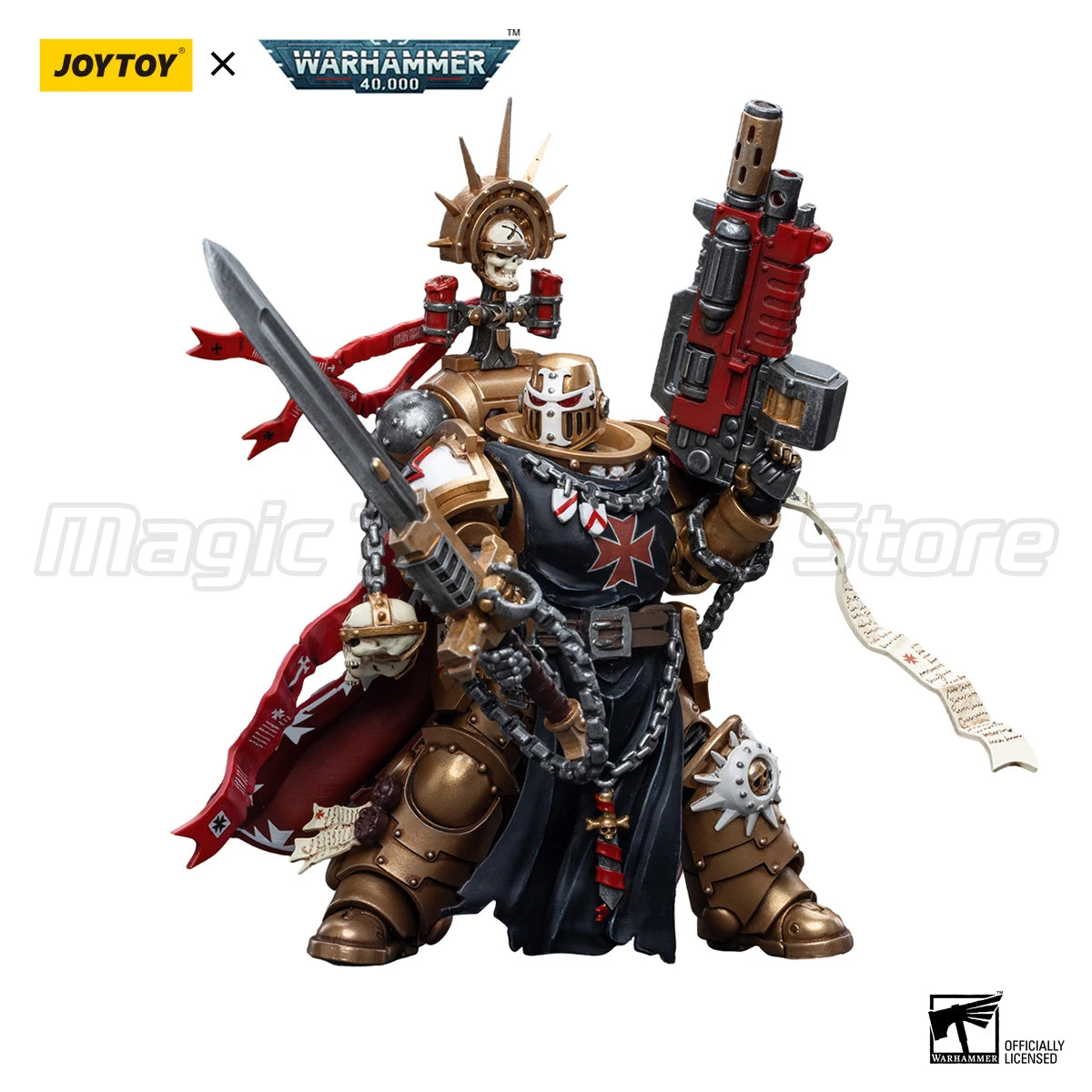 【MT】JOYTOY 1/18 Action Figure Warhammer 40K Black Templars High Marshal Helbrecht Model Toy Gift Collection