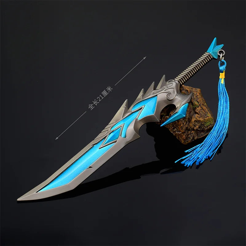 21 cm / 8,26 Zoll Warcraft Actionfigur Nahkampfschwert Modellfigur Vollmetall-Handwerkskunst WoW-Spielspielzeug Ornamente Jungengeschenke Sammlerstücke