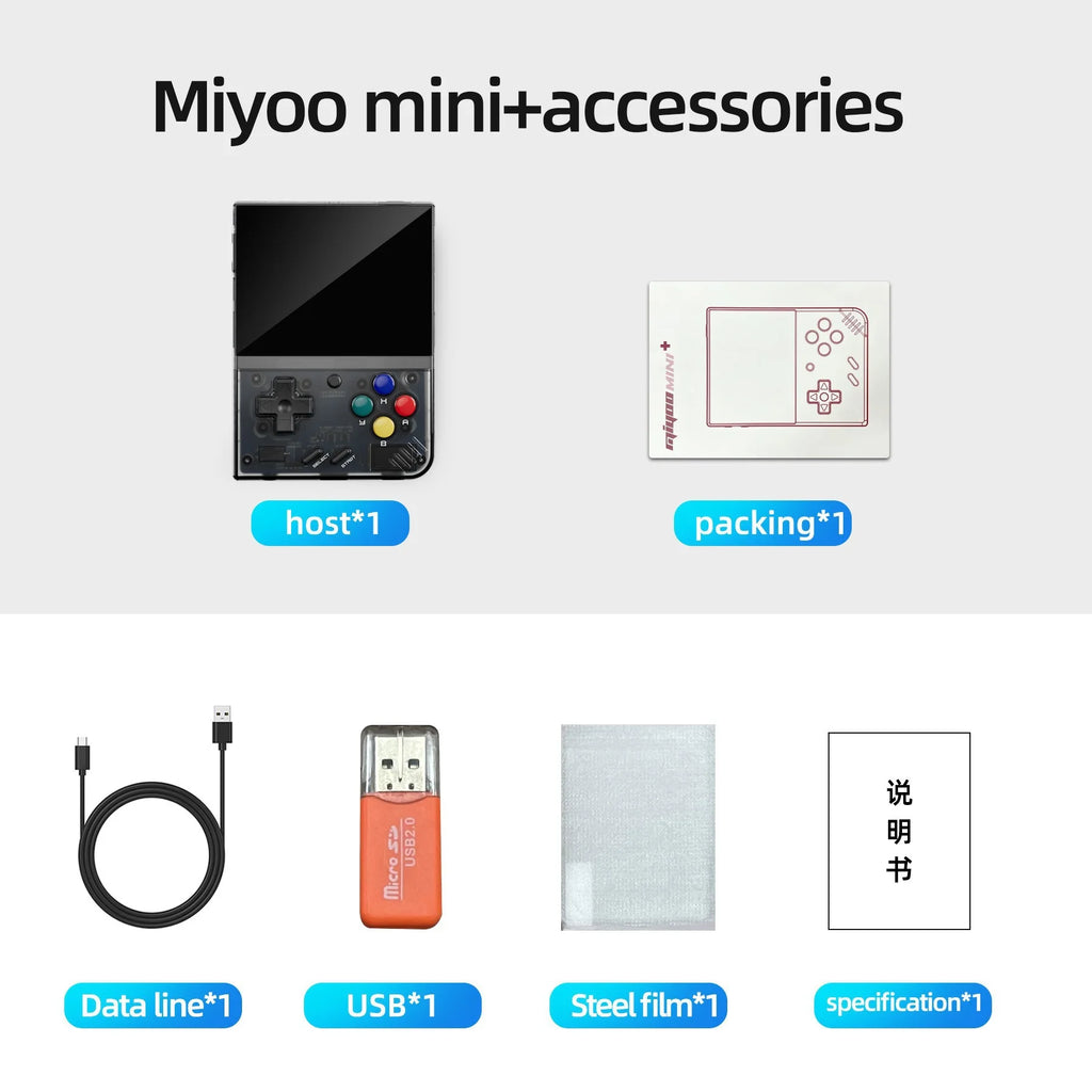 Miyoo Mini Plus Open Source Retro Express Editio Game Console Portable Gba Gaming Ps1 Nostalgic Style Handheld Game Players Gift