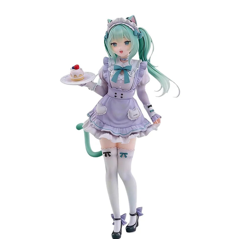 In Stock Kawaii Piapro Hatsune Miku 1/7 Scale Figure F:NEX Cat Ear Maid Anime PVC Collectible Model Ornament