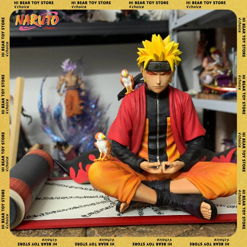 Uzumaki Naruto Anime-Figur, 16 cm große Actionfigur in Meditationshaltung, Sammlerstück, Geschenk für Anime-Fans