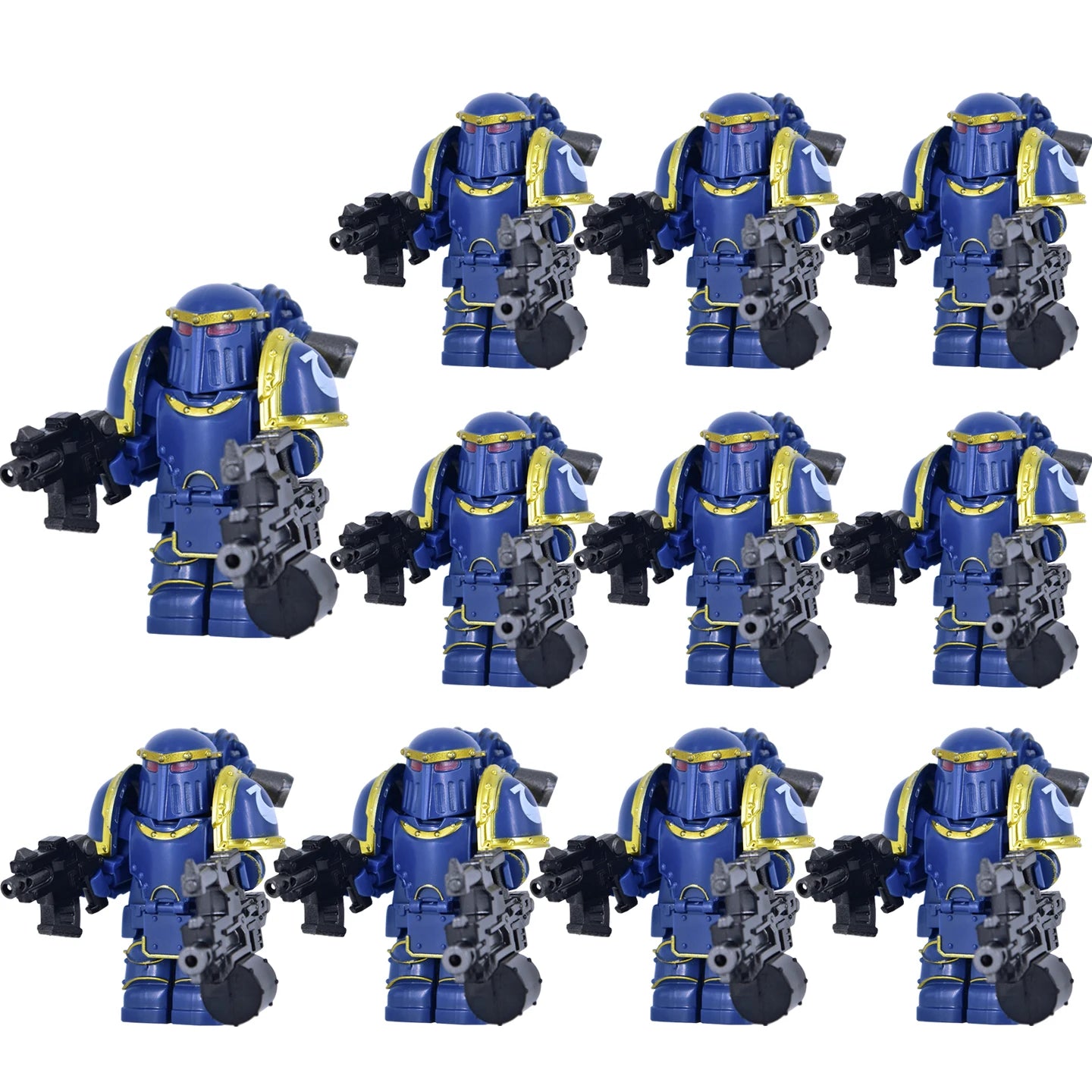 Warhammer 40k Chaos Space Marine Action Figure - Black Legion, Green Eye Lens, Spiked Armor, Combi-Bolter, Collectible Miniature