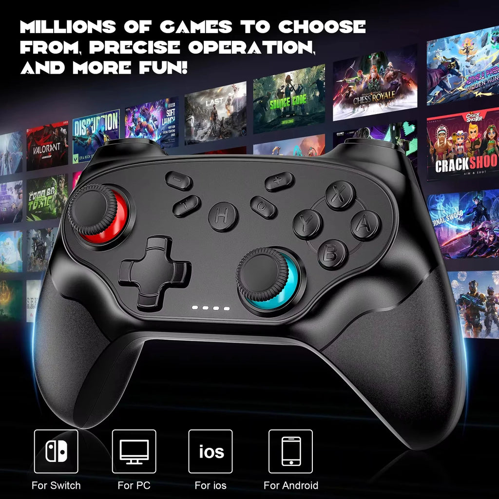 Gamepads For Switch/Pc/Ios/Android Wireless Controller With Turbo Game Controller Vibration Control Console Remote Accessories