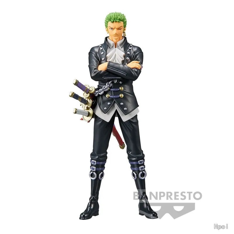 Anime One Piece Roronoa Zoro FILM RED Men of the Grand Line Black Suit Zoro Action Figur Monkey D. Luffy Spielzeug Geschenk 17CM
