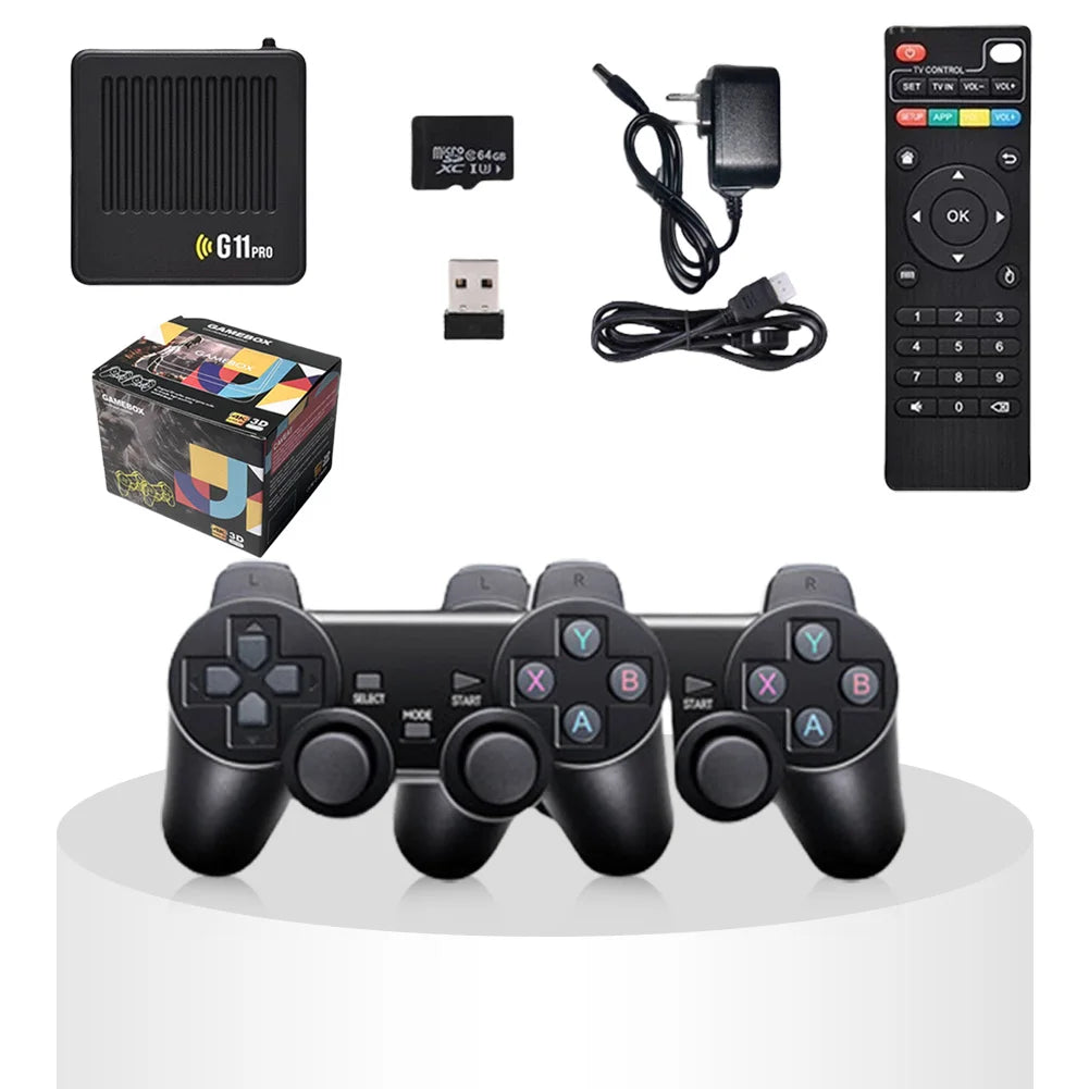 G11 Pro Retro Home Console Built in 10000+ Retro Games Plug and Play 4K HDMI-Compatible Output with 2.4G Wireless Dual Gamepad