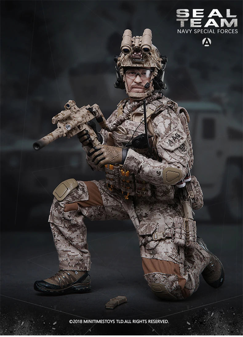 MINITIMES M012 1/6 US SEAL Team Navy Special Forces Soldier Action Figure Full Set 12'' Male Figure Model Collectible