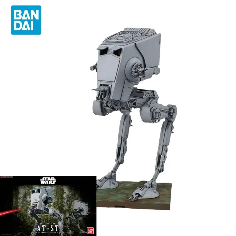 Bandai Original Star Wars Anime 1/48 AT-ST Action Figure Assembly Model Toys Collectible Model Ornaments Gifts for Children