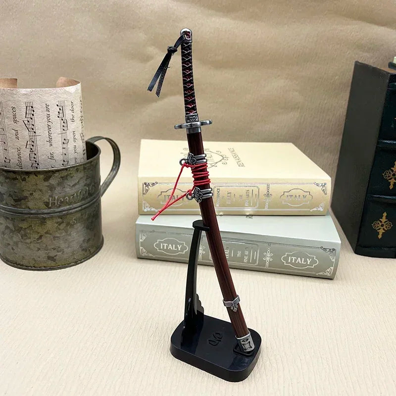 Sekiro: Shadows Die Twice Metall-Katana-Waffenmodell-Replika Mortal Blade Wolf 1:6 Actionfigur-Zubehör Sammlerstück Dekoration