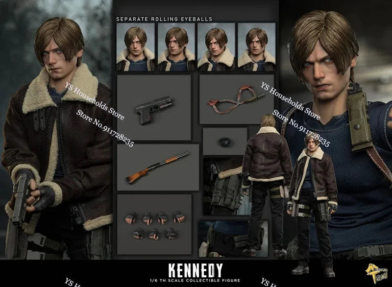 MTTOYS017 Pre-sale 1/6 Collectible Leon Kennedy Action Figure Separate Rolling Eyes Head Design 12" Man Soldier Model Gifts