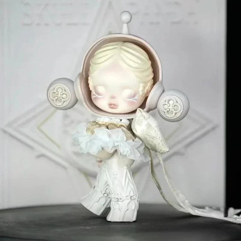 Skullpanda Baby Series Flower Blooming Figure Pink Green SP Art Toy Skllpanda Culture Aesthetic Addict Photographer