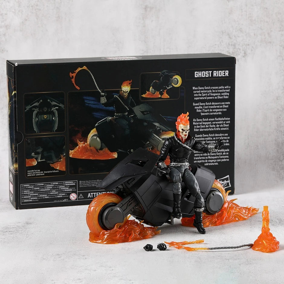 Ghost Rider with Motorcycle Action Figure Joint Movable Model Brinquedos Toy