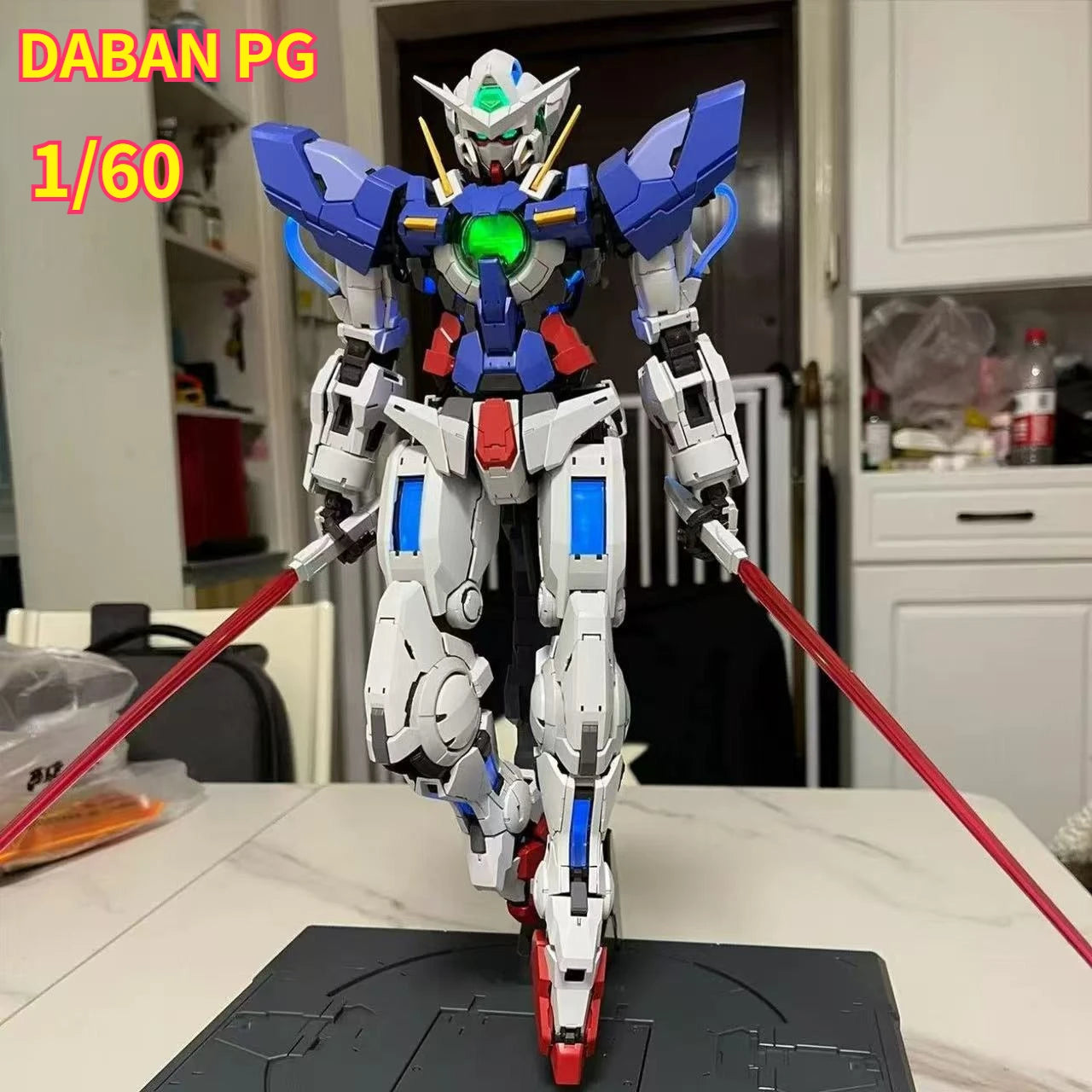 In Stock DABAN PG 1/60 GN 001 Exia Assembly Model Kits Plastic skeleton Kits Anime Action Figure Robot Plastic Model Gifts Toys