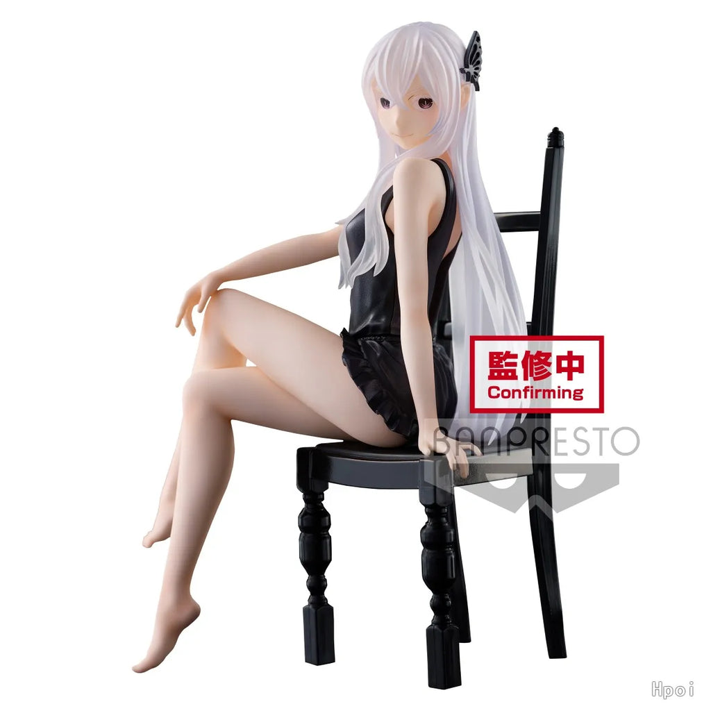 Original Bandai Banpresto Re:ZERO Starting Life In Another World Relax Time Echidna Pvc Anime Action Figure Model Toys Boy Gifts