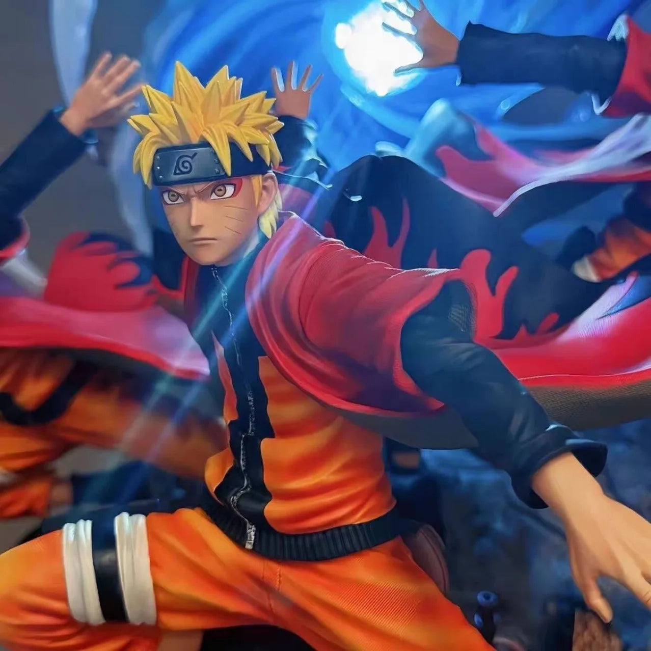 30 см Наруто Аниме Фигурка Узумаки Наруто Периферна Сцена Светеща Статуя Модел Настолна Декорация Колекция Орнаменти Подарък за Рожден Ден Играчки